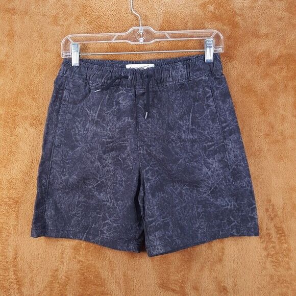 ABERCROMBIE Boys Shorts Size 11 12 Gray Mineral Wash Chino Pull On Pockets - Picture 1 of 6